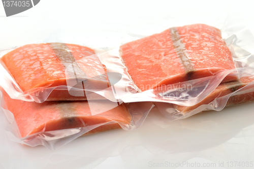 Image of frozen salmon fillets