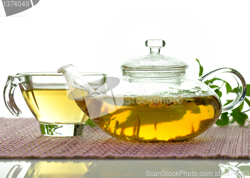 Image of green tea set 