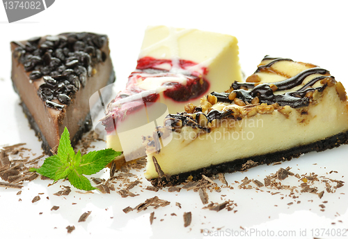 Image of slices of cheesecakes