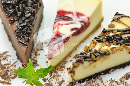 Image of slices of cheesecakes