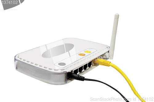 Image of White modem.