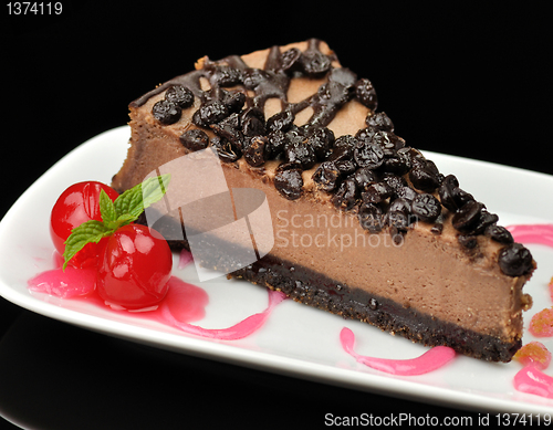 Image of chocolate cheesecake 