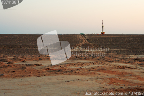 Image of Drilling sunset.