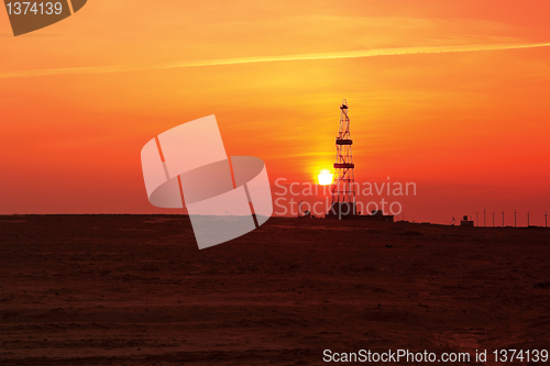 Image of Drilling sunset.