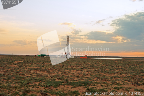 Image of Drilling sunset.