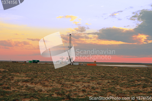 Image of Drilling sunset.