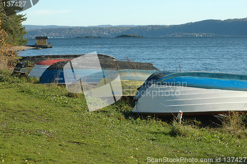 Image of Boats on land