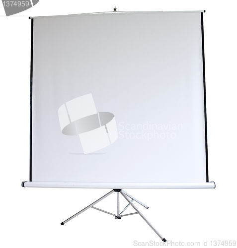 Image of Blank portable projector screen