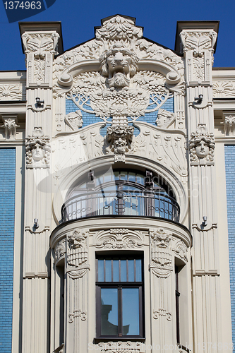 Image of Detail of Art Nouveau or Jugenstil building