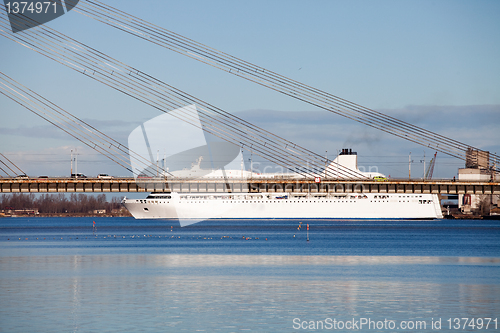 Image of Ferry in port