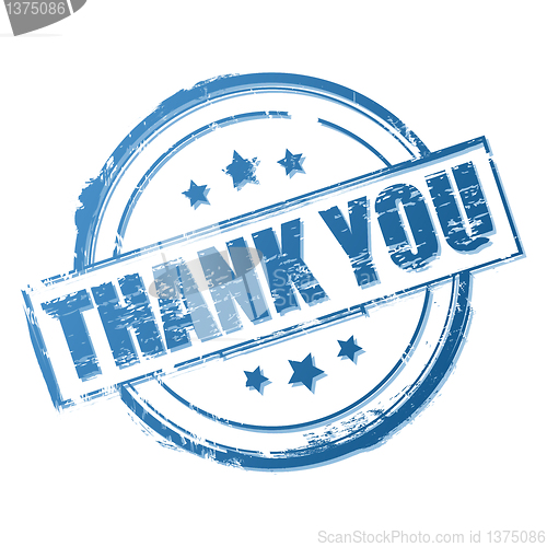 Image of Thank you vector stamp