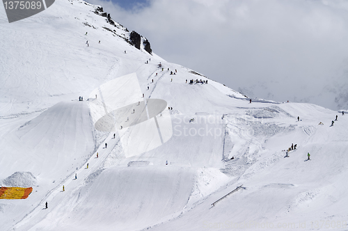 Image of Snowboard park at ski resort