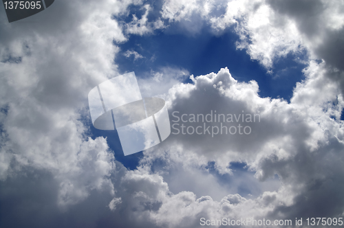 Image of Blue sky with clouds