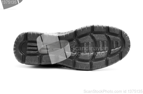 Image of Bottom of the black man's shoe