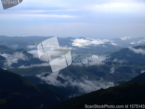 Image of Clouds in mountains