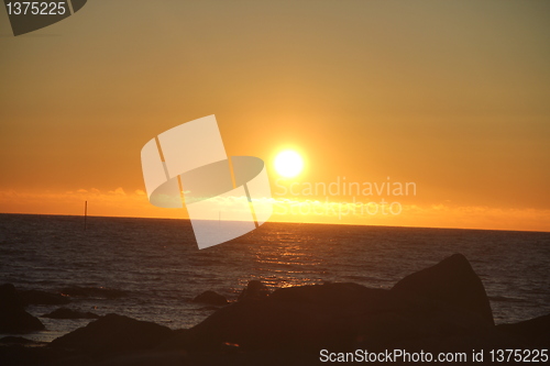 Image of Midnight sun lofoten north norway