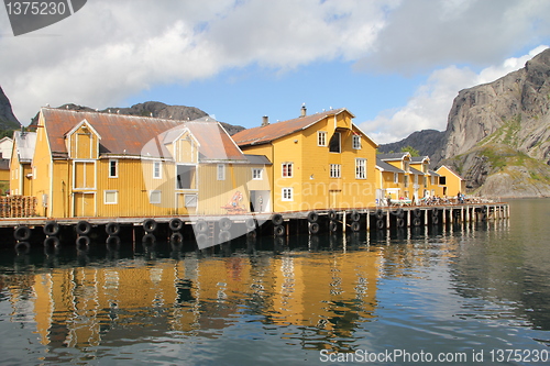 Image of Nusfjord Lofoten Norway Moskenes summer