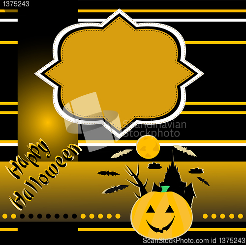 Image of halloween background with banner vector