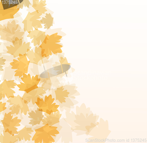 Image of Fall autumn vector background greetings card