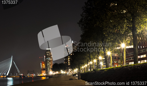 Image of Rotterdam night view