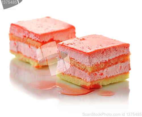 Image of strawberry flavored layer cake