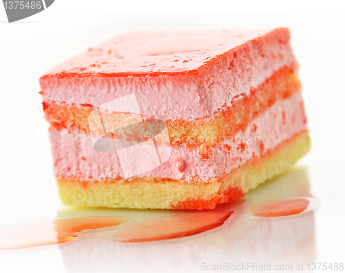 Image of strawberry flavored layer cake