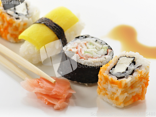 Image of various of sushi