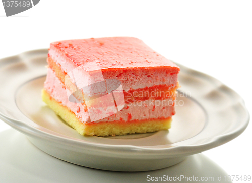 Image of strawberry flavored layer cake