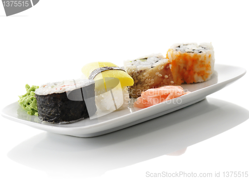 Image of sushi on a white dish