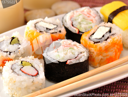Image of sushi assortment