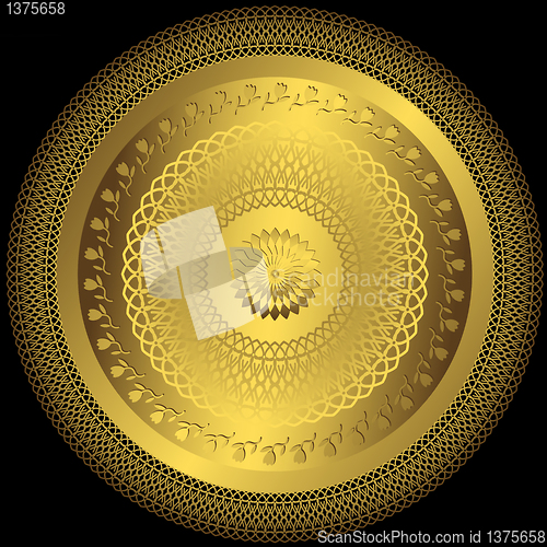 Image of Gold elegance round plate 