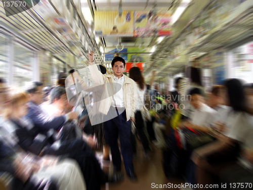 Image of Young man in a subway