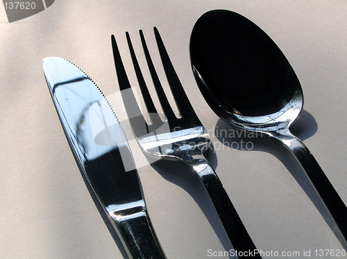 Image of Spoon, fork, knife