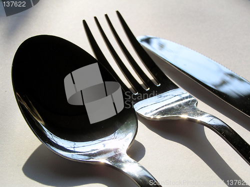 Image of Spoon, fork, knife