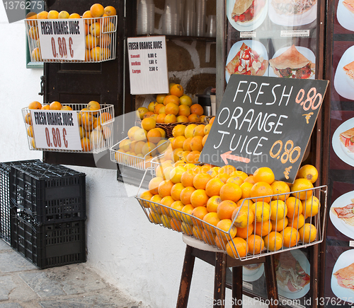 Image of Shop Selling Fresh Orange Juice