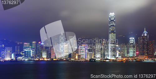 Image of Hong Kong skyline at night