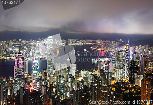 Image of Hong Kong skyline at night