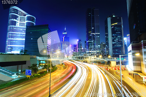 Image of traffic at night