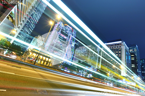 Image of modern city at night