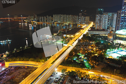 Image of Hong Kong downtown at night