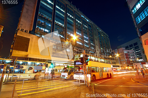 Image of Traffic night in urban city