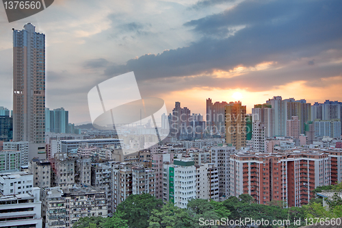 Image of city sunset