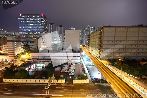 Image of urban downtown night