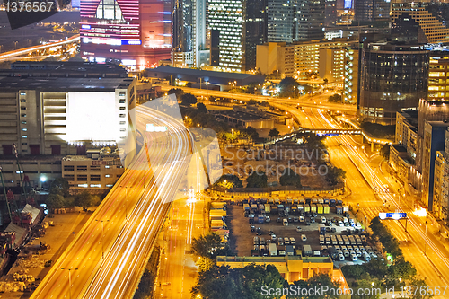 Image of Traffic night in urban city