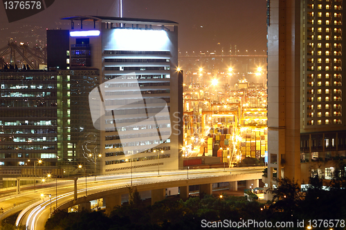 Image of traffic night in city