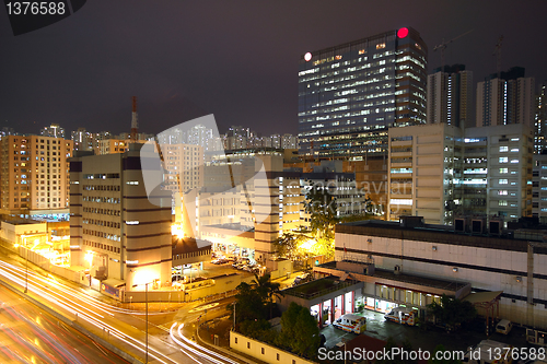 Image of urban downtown night