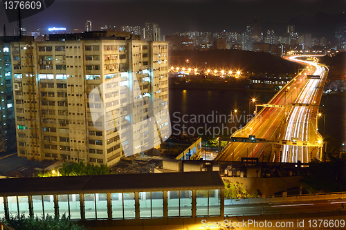 Image of traffic night in city