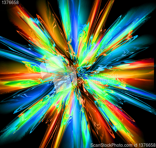 Image of abstract color explode 