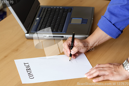 Image of Working businessman