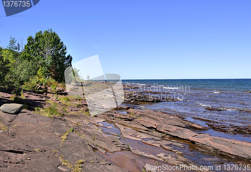 Image of shore of lake michigan 